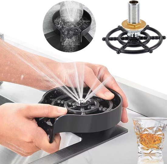 Lave-gobelet automatique pour évier de cuisine, robinet en verre