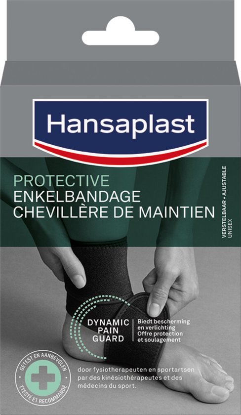 Foto: Hansaplast protective sport enkel bandage enkelsteun enkel brace verstelbaar zwart 1 stuk