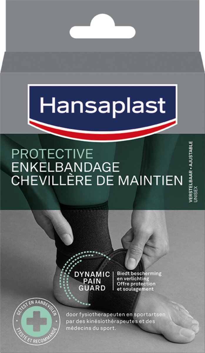 Hansaplast Injury Care Bandages & Braces - Protective Enkelbandage Verstelbaar - Zwart - One size - Hansaplast