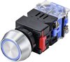 TRU COMPONENTS TC-9428152 LAS0-L-11ZEB/B/12V Drukschakelaar 250 V 5 A 1x uit/aan Continu Blauw IP40 1 stuk(s)