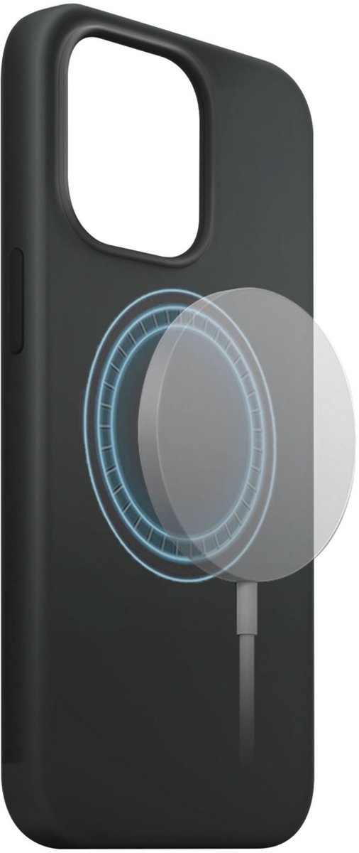 Xqisit NP Silicone case Anti Bac Magnet hoesje geschikt voor iPhone 14 - Zwart