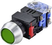 TRU COMPONENTS TC-9428124 LAS0-L-11Z/G/12V Drukschakelaar 250 V 5 A 1x uit/aan Continu Groen IP40 1 stuk(s)