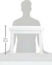 Pianobanken Elegance wit mat, hoogte verstelbaar 45-58 cm, NV42