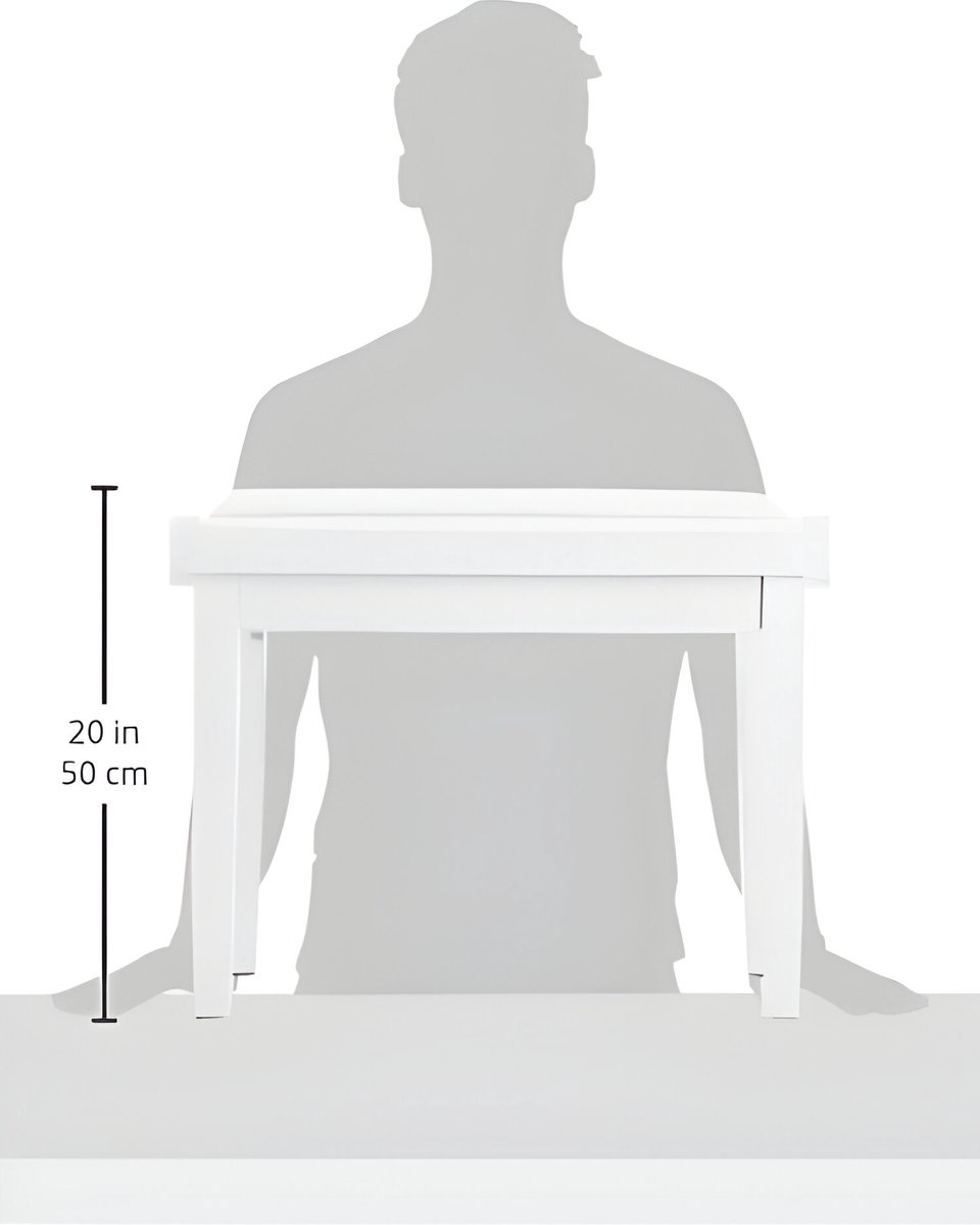 Pianobanken Elegance wit mat, hoogte verstelbaar 45-58 cm, NV42