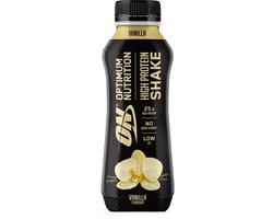 Optimum Nutrition High Protein Shake - Vanille - Ready to Drink Whey Protein - 330 ml (1 flessen)