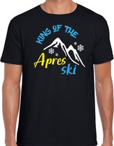 Bellatio Decorations Apres ski t-shirt heren - apres ski king - zwart - winter outfit XXL