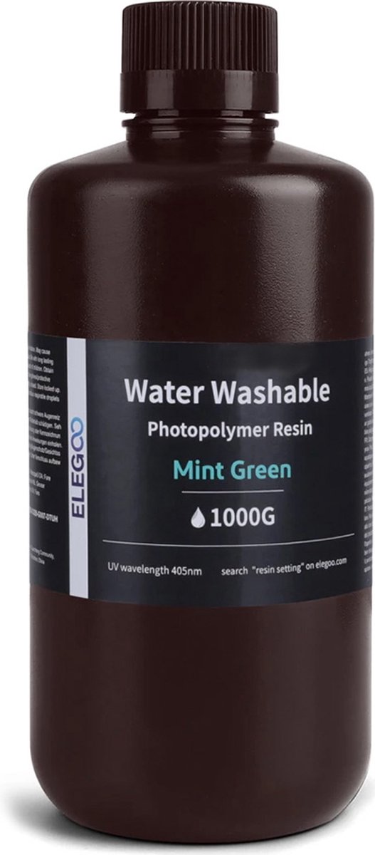 Elegoo – Water Washable Resin 1kg – Mint Green