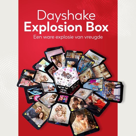 Dayshake Explosion Box - Inclusief Videohandleiding - Explosie Foto Doos - Mystery Gift Box - Foto Box - Dayshake