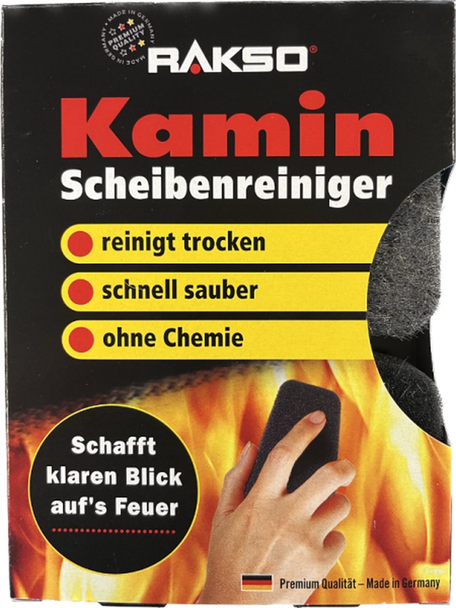 Goedkoopste Rakso Kamin - Schoonmaak Spons - Kachelruit - Snel schoon - 2 Stuks