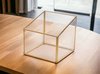 WinQ- Terrarium Carré or/verre 16x16x16 sans couvercle