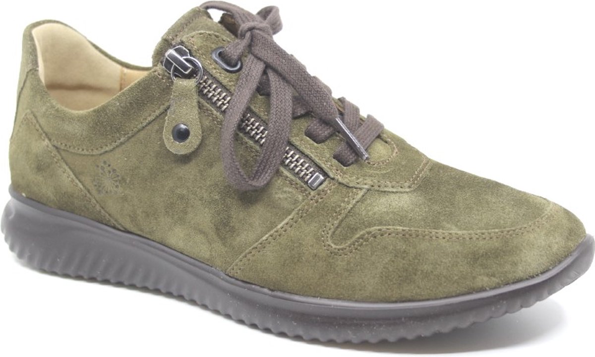 Hartjes, 162.1121, 162.1121/34 91.91, Forest green lage dames sneakers wijdte G