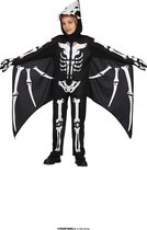Guirca - Costume Fantôme & Squelette - Costume Enfant Dino Maigre Mourant - Zwart / Wit - 7 - 9 ans - Halloween - Déguisements