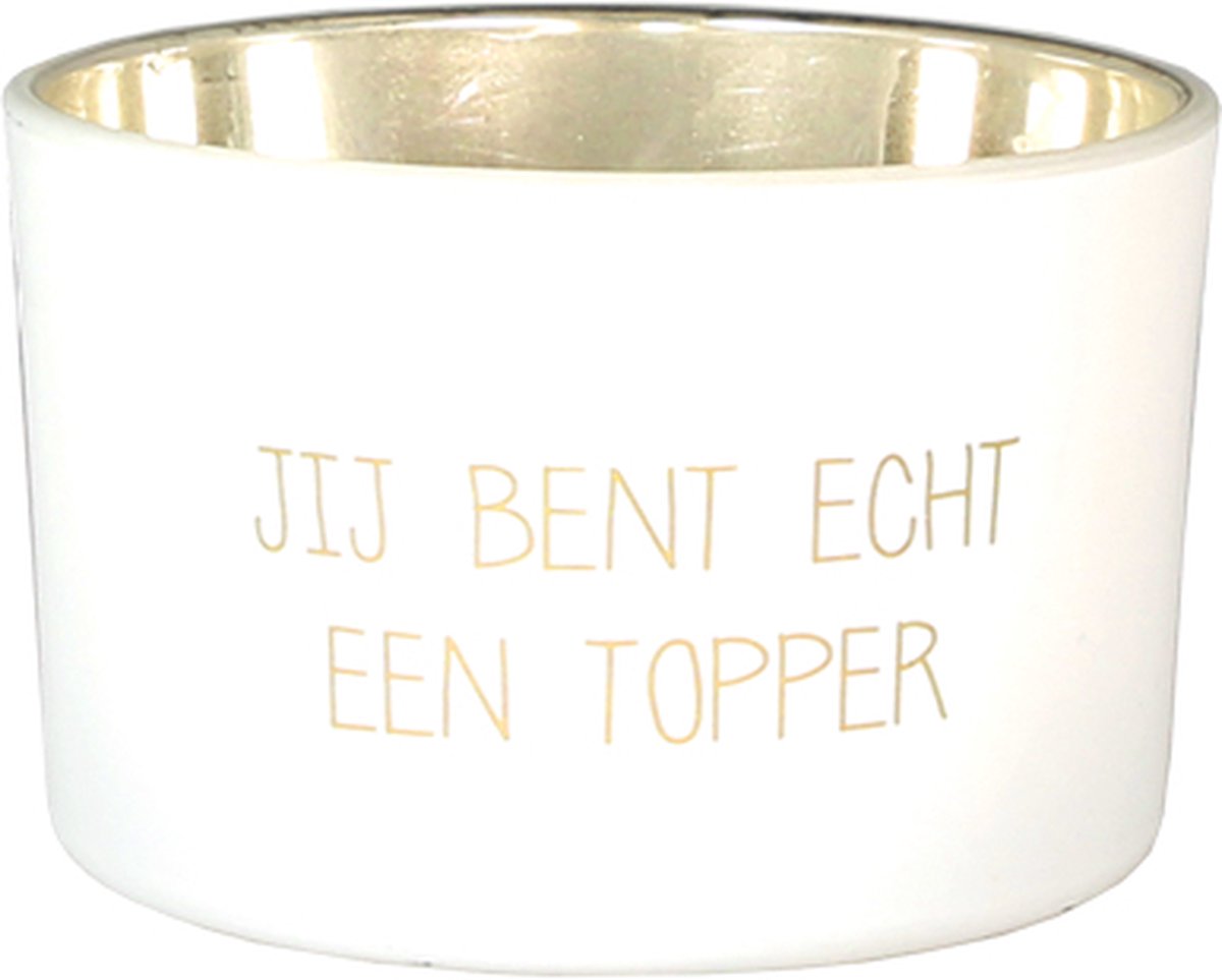 My Flame Lifestyle My Flame - sojakaars - jij bent echt een topper Wit met goud