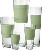 J-Line vaas Delph - glas - transparant/groen - extra large