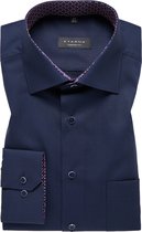 ETERNA comfort fit overhemd - Oxford - donkerblauw (contrast) - Strijkvrij - Boordmaat: 48