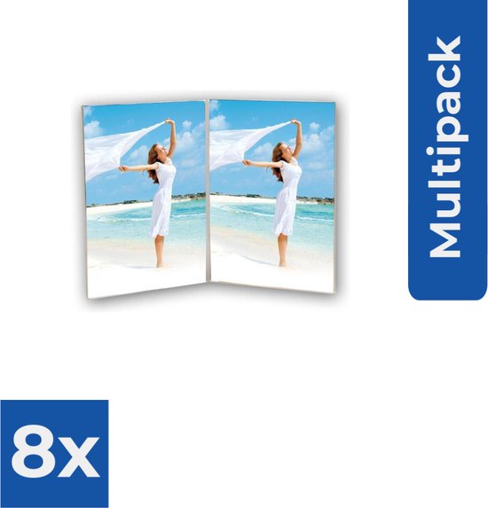 ZEP - Plexiglas Fotolijst Acrylic double verticaal voor foto formaat 2x10x15 - 730246 - Fotolijst - Voordeelverpakking 8 stuks