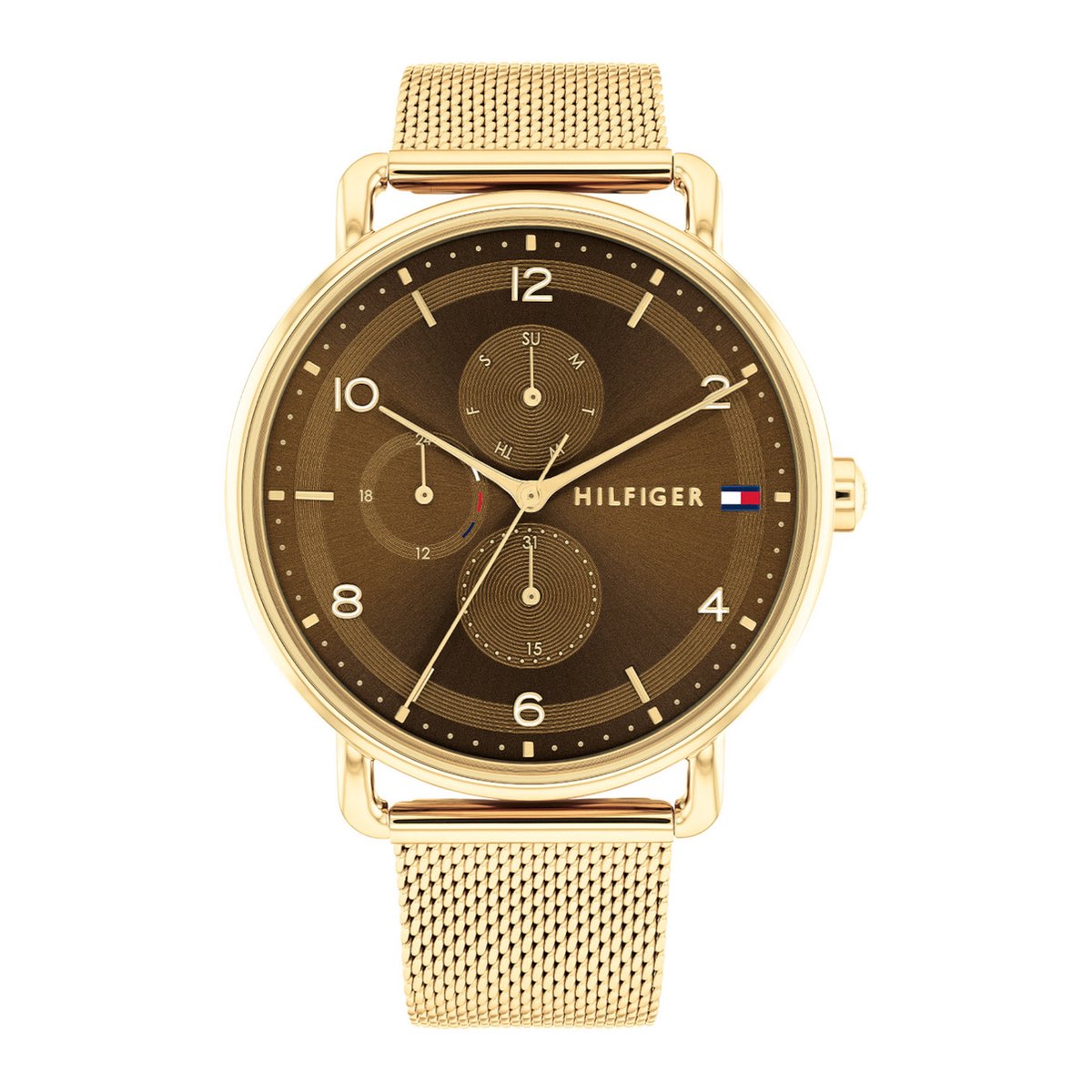 Tommy Hilfiger TH1782663 Lily Dames Horloge - Mineraalglas - Staal - Goudkleurig - 40 mm breed - Quartz - Druksluiting - 3 ATM (spatwater)