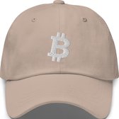 Klassiek Steen Kleurig Bitcoin Petje Met Wit Kleurig Geborduurd Bitcoin Logo| Bitcoin cadeau| Crypto cadeau| Bitcoin Cap| Crypto Cap| Bitcoin Pet| Crypto Pet| Bitcoin Merch| Crypto Merch| Bitcoin Kleding| Crypto Kleding