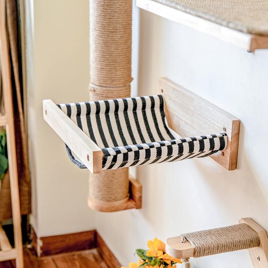 SWING Kattenhangmat van Natuurlijk Vilt - Hangmat Kattenbed aan de Muur SWING Kattenhangmat van Natuurlijk Vilt - Hangmat Kattenbed aan de Muur