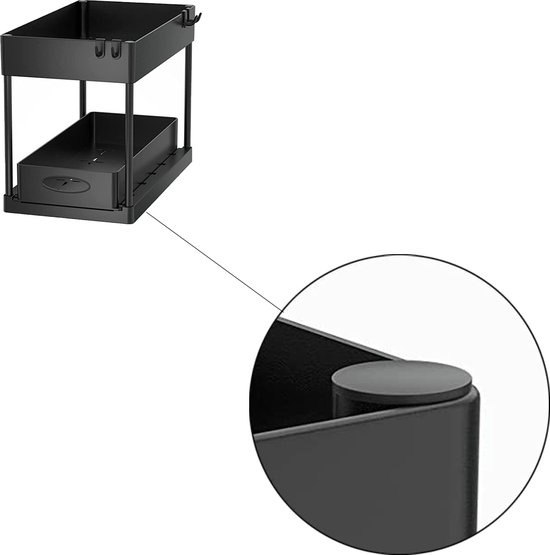 Gootsteenkast Organizer - 2 laags - 76 x 34,5 x 22 cm - Keukenkast Org
