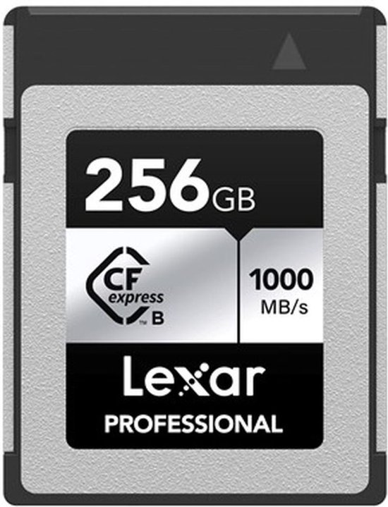 Lexar CFexpress PRO Type B Silver Series 256GB - Lezen 1750MB/s, Schrijven 1300MB/s
