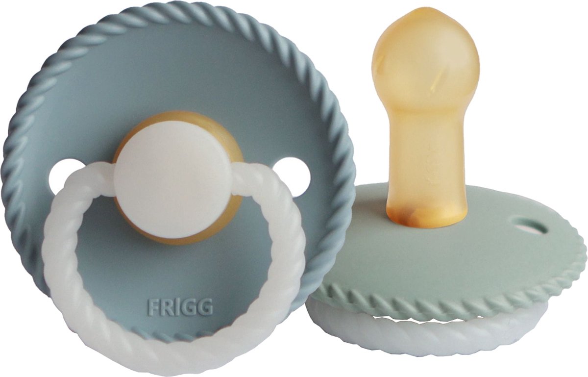 FRIGG Glow In The Dark Rope - Rond - 2 Stuks - 0-6 Mnd - Stone Blue/Sage