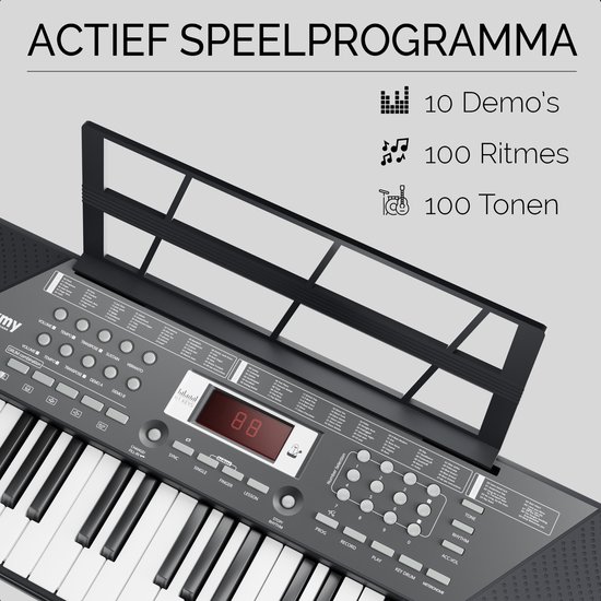 Clavier de Piano pour Enfants de 5 à 10 Ans Pack Débutant avec Casque | Pour joueurs débutants, 20 voix et 10 rythmes, fonction d'enseignement intégrée, enregistrement et lecture Clavier de Piano pour Enfants de 5 à 10 Ans Pack Débutant avec Casque | Pour joueurs débutants, 20 voix et 10 rythmes, fonction d'enseignement intégrée, enregistrement et lecture