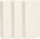 Gerimport Waterverdamper - 3x - ivoor wit - keramiek - 400 ml - radiatorbak luchtbevochtiger - 7,4 x 17,7 cm
