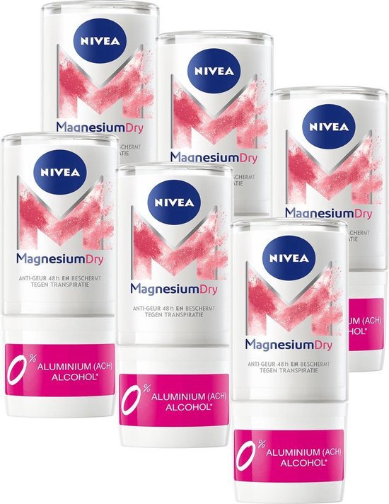 Nivea Nivea Magnesium Dry Original Deo Roller 6 x 50 ml bol