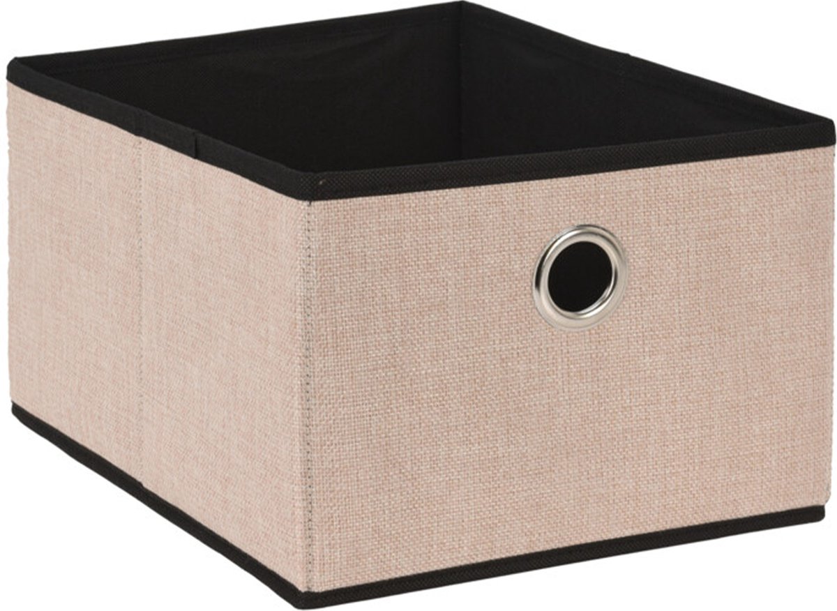 Storage Solutions Opbergmand/kastmand - 15 liter - beige - 32 x 25 x 18 cm - Vakkenkast manden
