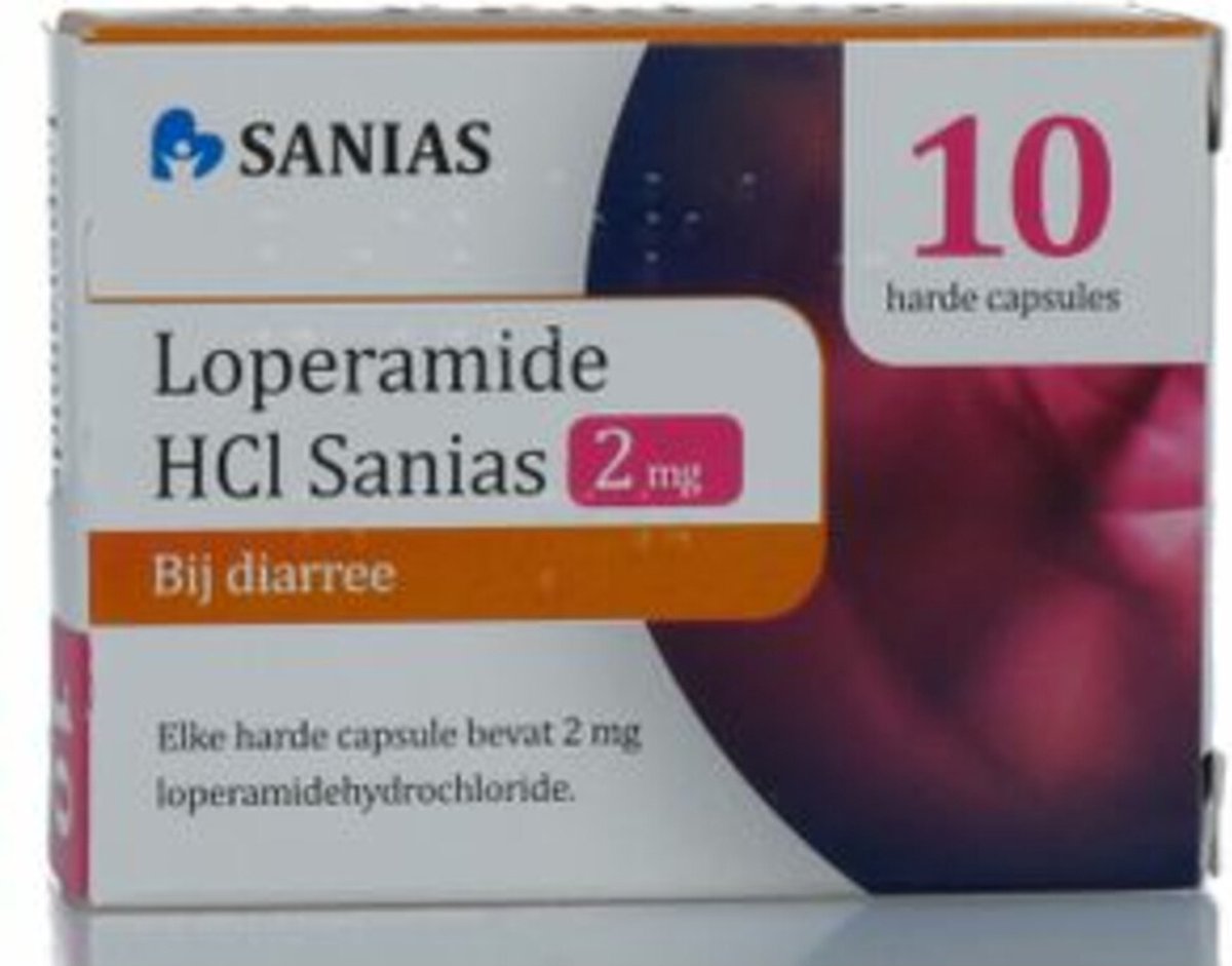 Goedkoopste Sanias Diarreeremmer Loperamide HCI 2mg - 1 x 10 capsules