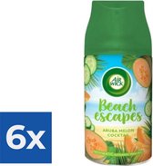 Recharge Airwick Freshmatic Max Beach Escapes Melon 250 ml - Pack économique 6 pièces