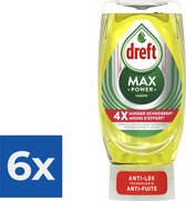 Dreft Max Power Afwasmiddel Lemon 370 ml - Voordeelverpakking 6 stuks