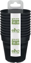 Elho Green Basics Kweekpot 8 - Kweekpot voor Binnen en Buiten - Ø 7.5 x H 12.0 cm - Living Black