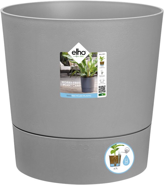 elho greensense aqua care rond 35cm Houtskoolgrijs - Twist Retail