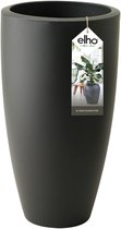 Elho Pure Soft Round High 30 - Pot De Fleurs pour Intérieur & Extérieur - Ø 29.5 x H 52.5 cm - Noir