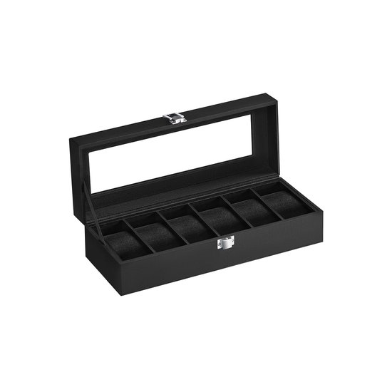 MINOIC Horlogebox - Kunstlederen horlogerrol - reis-horlogedoos - horlogeopbergdoos voor 3 horloges - herenhorlogebox-organizer - herenhorlogedoos - horlogedoos - horlogekoffer - horloge-roll