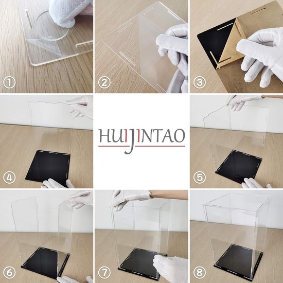 Transparent Acrylic Display Case, Dustproof, Easy to Assemble, 15 x 15 x 20 cm, Display Box for Presentation of Collectible Items, Action Figures, Toys, Display Case, Square Transparent Acrylic Display Case, Dustproof, Easy to Assemble, 15 x 15 x 20 cm, Display Box for Presentation of Collectible Items, Action Figures, Toys, Display Case, Square