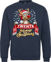 Pull de Noël Twente | Ugly Christmas Pull Femme Homme | cadeau de Noël | Supporter du FC Twente | Marine | taille 3XL