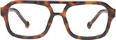™Monkeyglasses Alsace 102 Turtle BLC + 2,0 - Leesbril - Blauw Licht Bril - 100% Upcycled - Danish Design