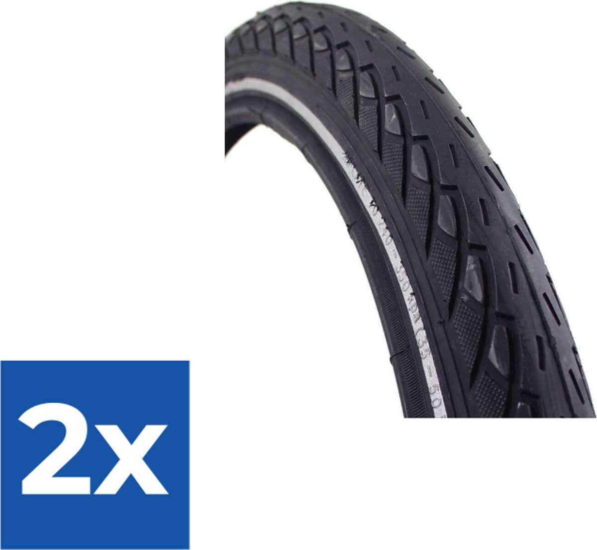 Deli Tire Buitenband SA-206 26 x 1.75 zw refl - Voordeelverpakking 2 stuks