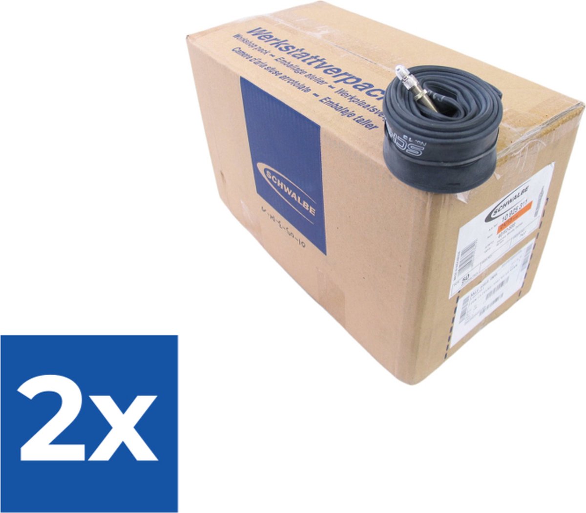 Binnenband Schwalbe DV13 26 / 40/62-559 - 40mm ventiel (werkplaatsverpakking á 50 stuks) - Voordeelverpakking 2 stuks