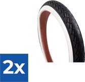 Deli Tire Buitenband SA-206 18 x 1.75 zw wit - Voordeelverpakking 2 stuks