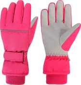 Winterhandschoenen（Kleur: Roze + maat :XL） voor kinderen, warme skihandschoenen, waterdicht en winddicht, verdikt, wintertijd, handschoenen, geschikt voor meisjes（ 10-14 jaar）
