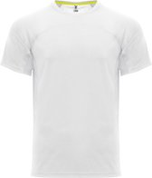 Wit unisex snel drogend Premium sportshirt korte mouwen 'Monaco' merk Roly maat XL