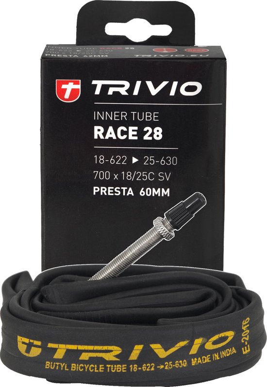 Trivio - Binnenband Racefiets 700X18/25C SV 60MM Presta 5 stuks voordeelpakket van Trivio — afbeelding 3