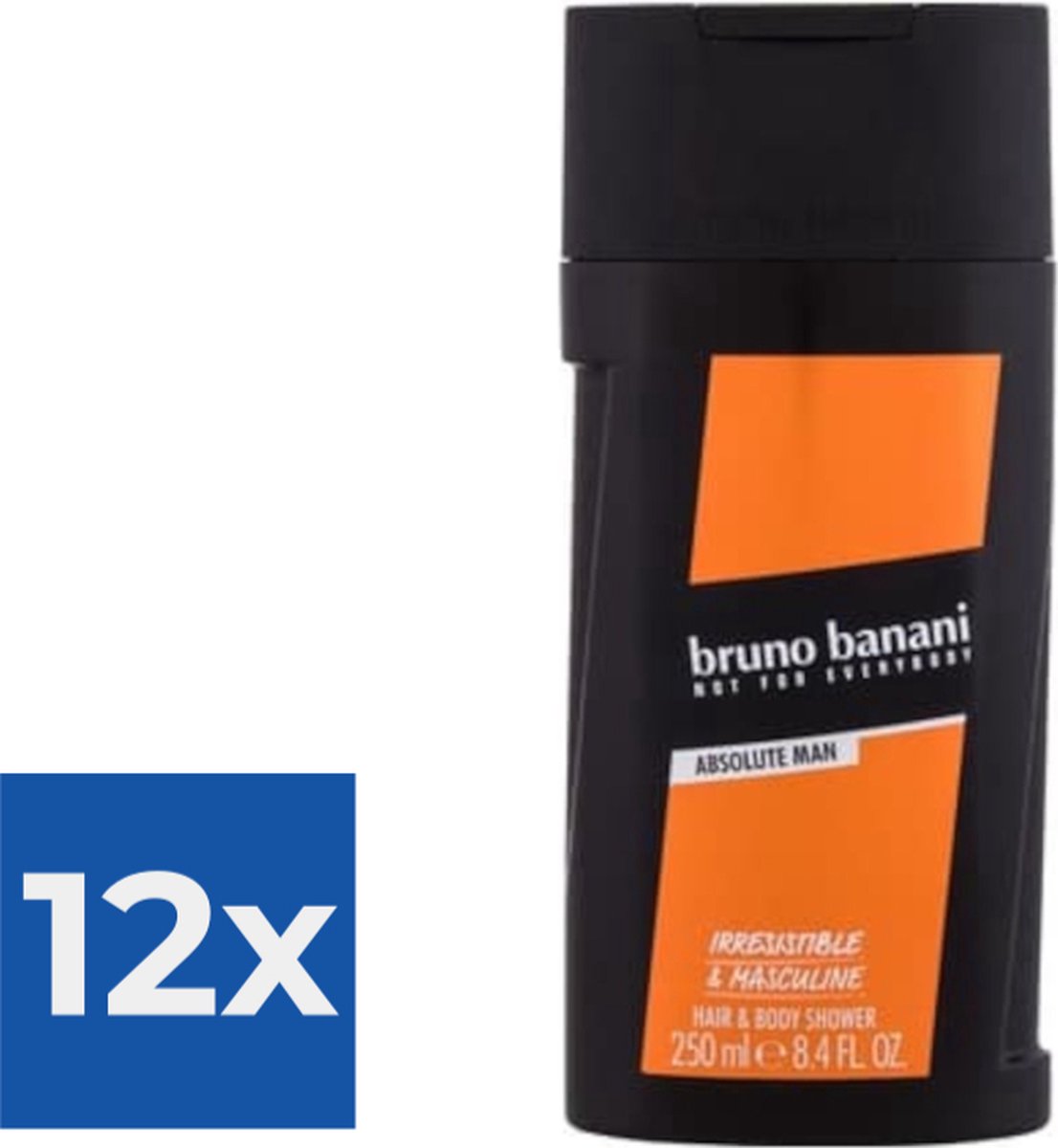 Bruno Banani Douchegel Men - Hair & Body absolute man 250ML - Voordeelverpakking 12 stuks