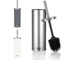 BADIONA toiletborstel siliconen toiletborstel roestvrij staal | Toiletborstelset | Toiletborstel Zwart Borstel Zwart | Toiletborstel toiletborstel RVS badkameraccessoires toiletborstel