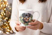 Mok Rottweiler Beker cadeau voor haar of hem, kerst, verjaardag, honden liefhebber, zus, broer, vriendin, vriend, collega, moeder, vader, hond kerstmok, kerst beker, kerst mok