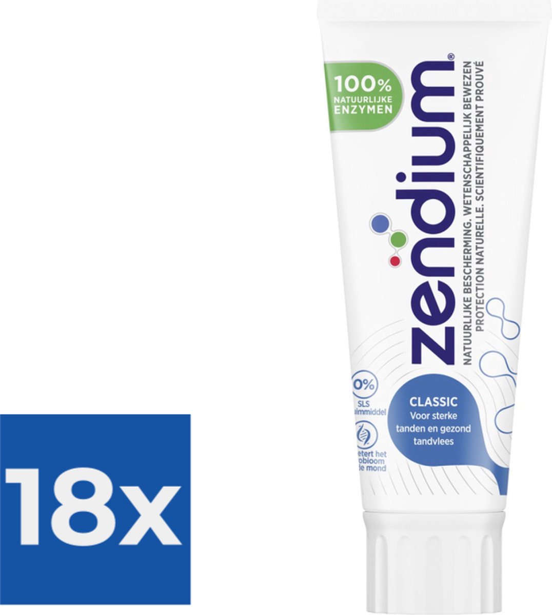 Goedkoopste Zendium - Tandpasta - Classic - 75ml x 18